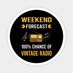 Weekend Forecast Vintage Radio Magnet